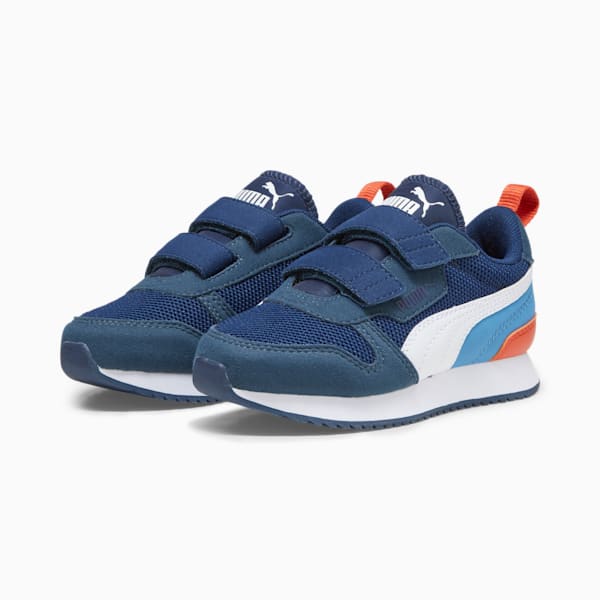 R78 Kids' Trainers, Persian Blue-PUMA White-Inky Blue-Regal Blue, large-ZAF