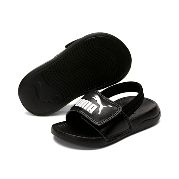 Sandalias con correa trasera Popcat 20 para bebé, Puma Black-Puma White, large-MEX