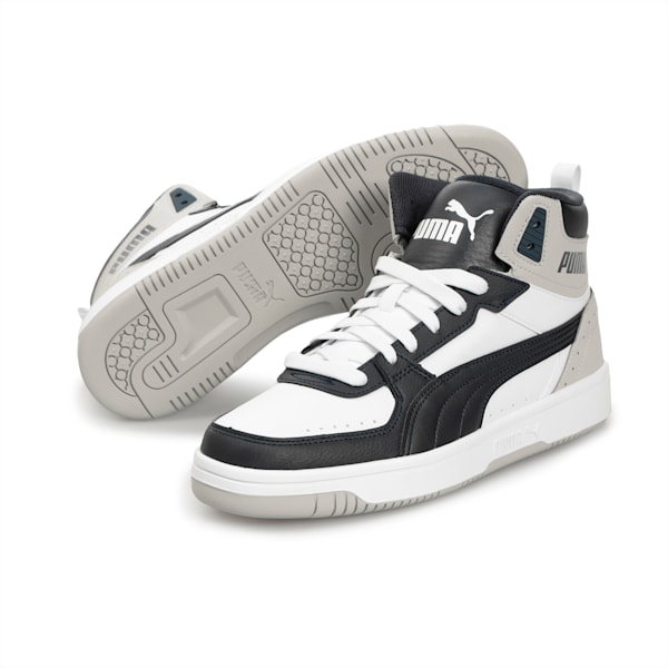 Rebound JOY Trainers, Puma White-Parisian Night-Gray Violet, large-ZAF