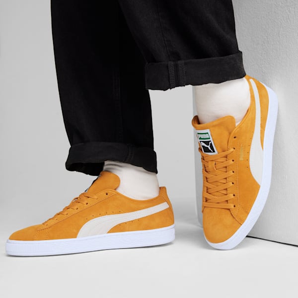 Suede Classic XXI Trainers, Ginger Tea-PUMA White, large-ZAF