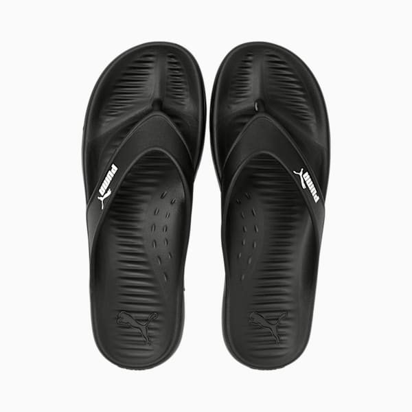 Aqua Flip Flip Flops, Puma Black-Puma White, large-MEX
