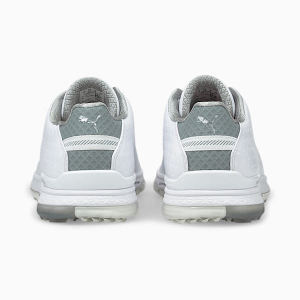PROADAPT ALPHACAT Leather Men's Golf Shoes, Puma White-Puma Silver, large-ZAF