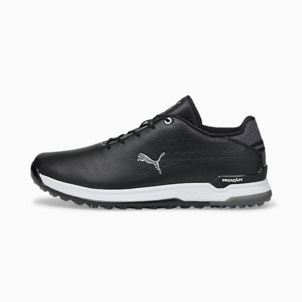 PROADAPT ALPHACAT Leather Men's Golf Shoes, Puma Black-Puma Silver, large-ZAF