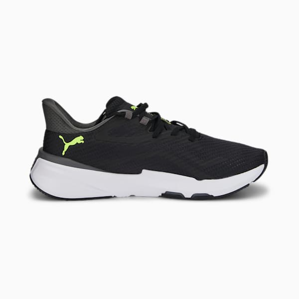 PWRFRAME Men's Training Shoes, Puma Black-CASTLEROCK-Lime Squeeze, large-ZAF
