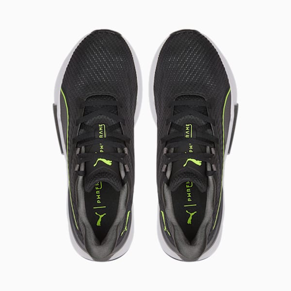 PWRFRAME Men's Training Shoes, Puma Black-CASTLEROCK-Lime Squeeze, large-ZAF