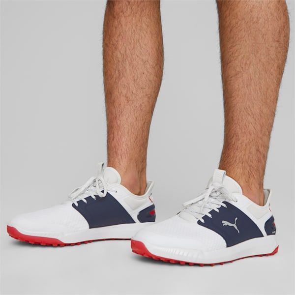 IGNITE ELEVATE Golf Shoes Men, PUMA White-PUMA Silver-PUMA Navy, large-ZAF