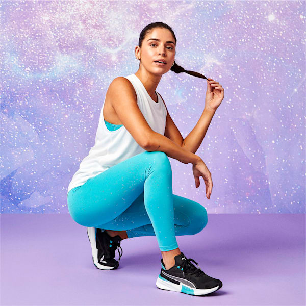 PWRFrame Stardust Women's Training Shoes, Puma Black-Metallic Silver-Porcelain, large-ZAF