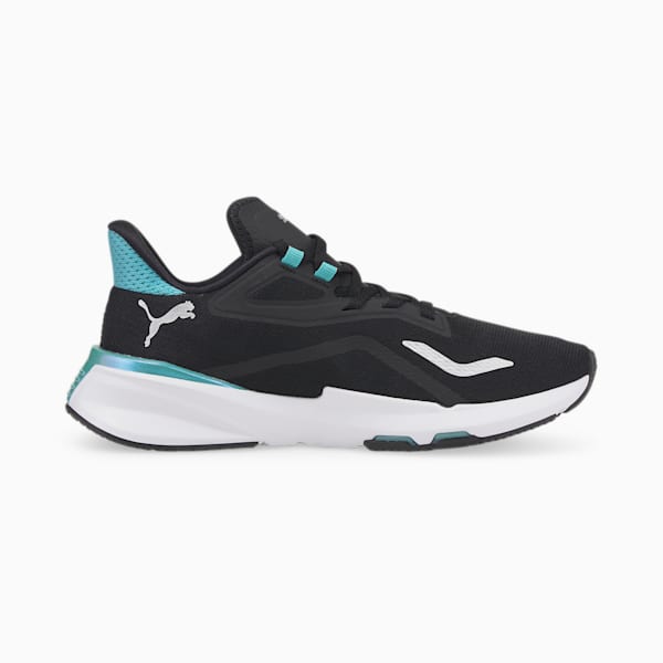 PWRFrame Stardust Women's Training Shoes, Puma Black-Metallic Silver-Porcelain, large-ZAF