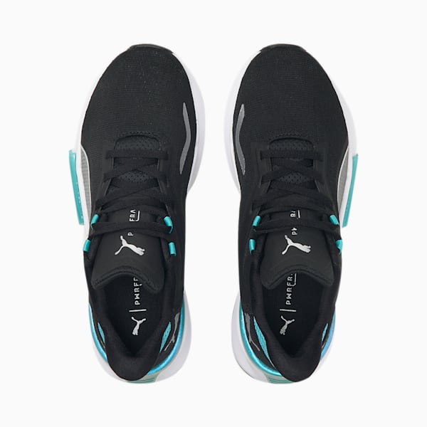PWRFrame Stardust Women's Training Shoes, Puma Black-Metallic Silver-Porcelain, large-ZAF