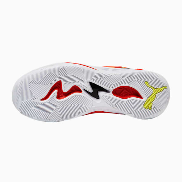 TRC Blaze Court Basketball Shoes, Puma Black-Cherry Tomato, large-ZAF