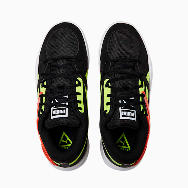 TRC Blaze Court Basketball Shoes, Puma Black-Cherry Tomato, large-ZAF