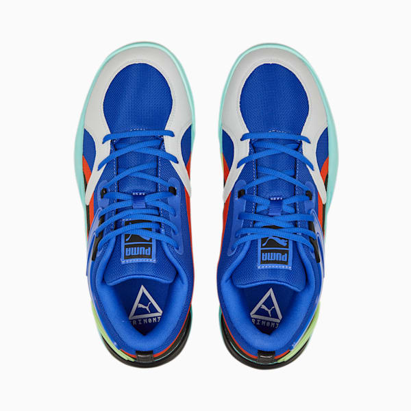 TRC Blaze Court Basketball Shoes, Electric Peppermint-Royal Sapphire-Warm Earth, large-ZAF