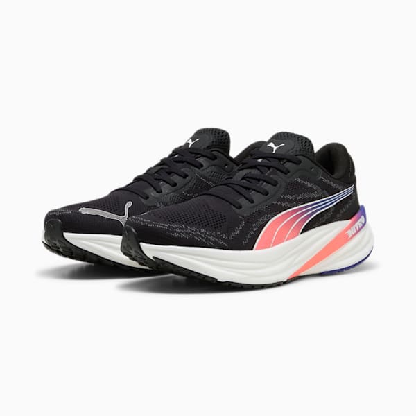 Tenis de correr Magnify NITRO 2 para hombre, PUMA Black-Lapis Lazuli-Sunset Glow, large-MEX