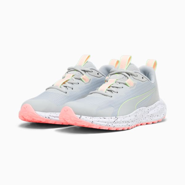 Twitch Runner Trail Shoes, Ash Gray-Koral Ice, large-ZAF