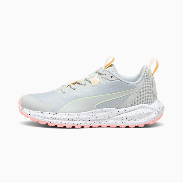 Twitch Runner Trail Shoes, Ash Gray-Koral Ice, large-ZAF