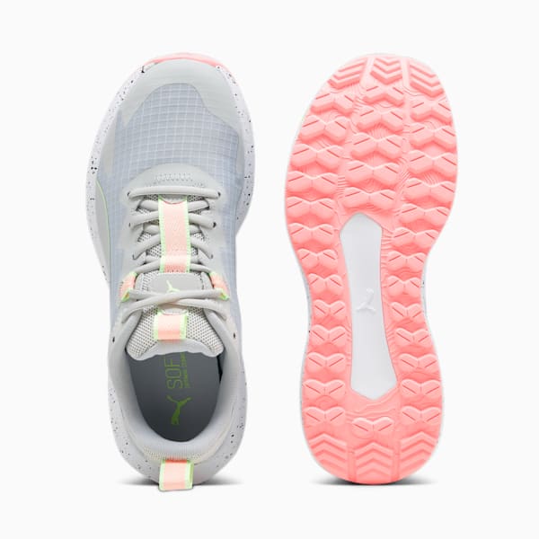 Twitch Runner Trail Shoes, Ash Gray-Koral Ice, large-ZAF