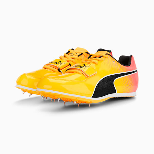 evoSPEED Long Jump 10 Track and Field Shoes, Sun Stream-Sunset Glow-Puma Black, large-ZAF