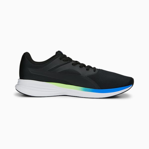 Transport Running Shoes, PUMA Black-Fizzy Lime-Royal Sapphire, large-ZAF