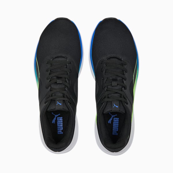 Transport Running Shoes, PUMA Black-Fizzy Lime-Royal Sapphire, large-ZAF