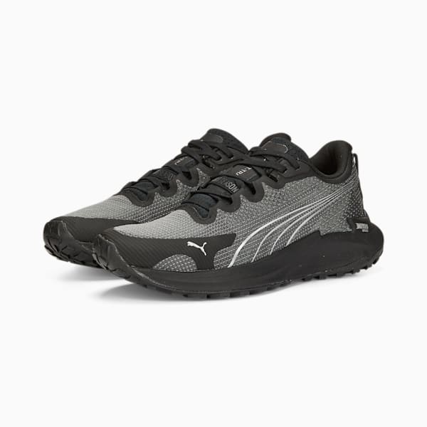 Fast-Trac NITRO™ Women's Trail Running Shoes, Puma Black-Metallic Silver, large-ZAF