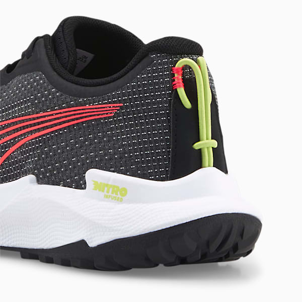 Fast-Trac NITRO™ Women's Trail Running Shoes, Puma Black-Sunset Glow-Light Lime, large-ZAF