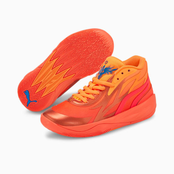 Tenis de basketball juveniles MB.02, Fiery Coral-Ultra Orange, large-MEX