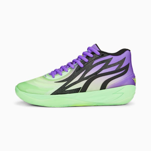 PUMA x RICK AND MORTY MB.02 Basketball Shoes, Safety Yellow-Elektro Green, large-ZAF