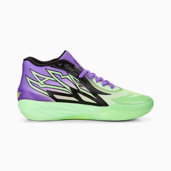 PUMA x RICK AND MORTY MB.02 Basketball Shoes, Safety Yellow-Elektro Green, large-ZAF