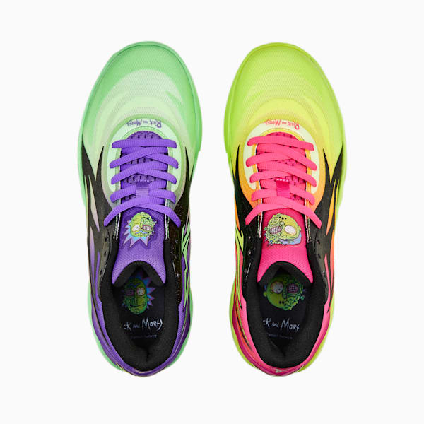 PUMA x RICK AND MORTY MB.02 Basketball Shoes, Safety Yellow-Elektro Green, large-ZAF