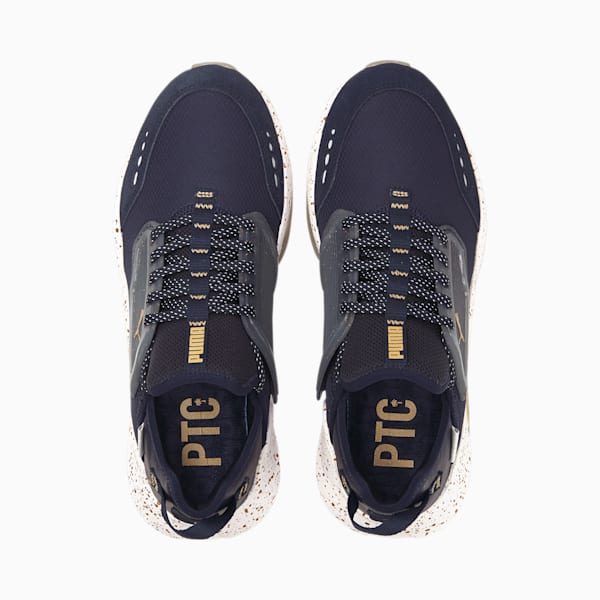 PUMA x Palm Tree Crew One Sport Golf Shoes, Navy Blazer-Puma Team Gold, large-ZAF