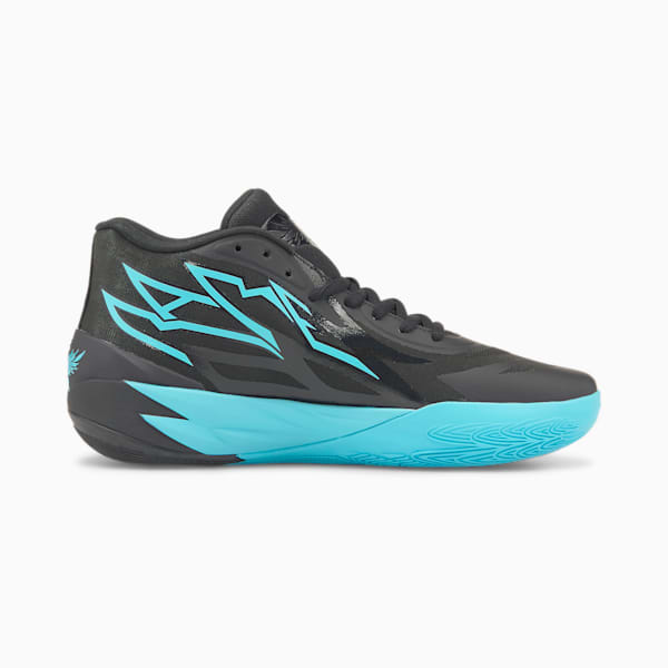 MB.02 Phenom Basketball Shoes, Puma Black-Blue Atoll, large-ZAF