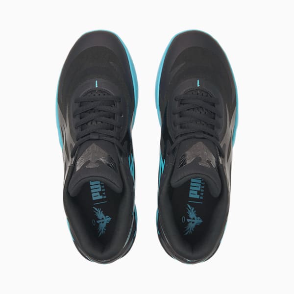 MB.02 Phenom Basketball Shoes, Puma Black-Blue Atoll, large-ZAF