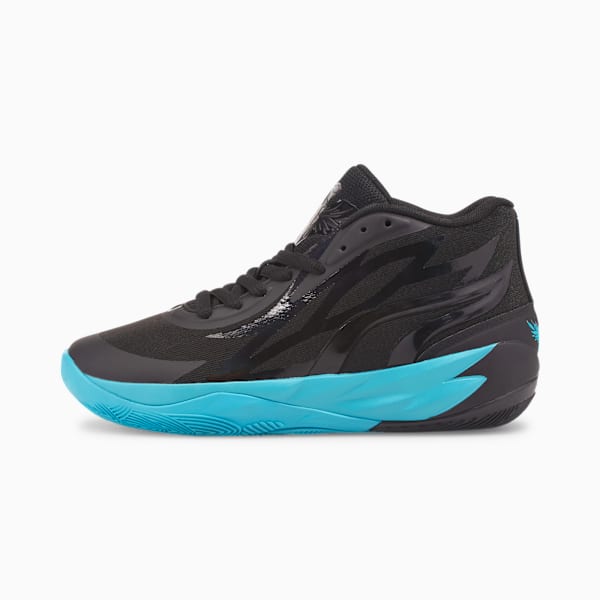 Tenis de basketball juveniles MB.02, Puma Black-Blue Atoll, large-MEX