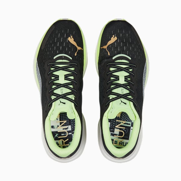 Tenis para correr Deviate NITRO 2 Run 75 para hombre, PUMA Black-Fast Yellow-Light Mint, large-MEX