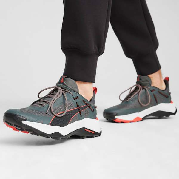 Explore NITRO™ Men's Hiking Shoes, Mineral Gray-PUMA Black-Active Red, large-ZAF