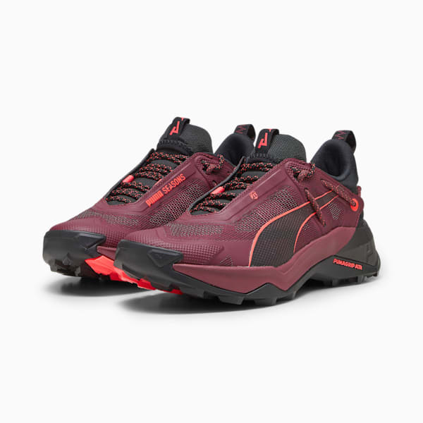 Explore NITRO™ Women's Hiking Shoes, Dark Jasper-PUMA Black-Fire Orchid, large-ZAF