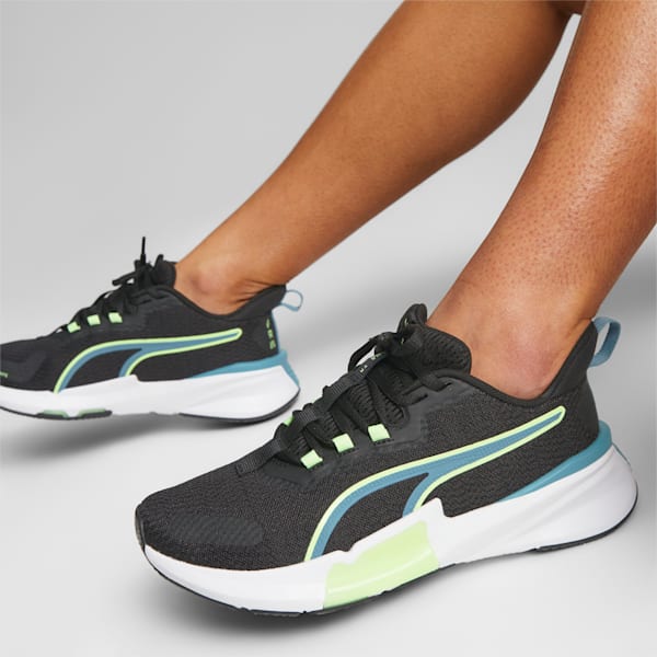 PWRFrame TR 2 Women's Training Shoes, PUMA Black-Bold Blue-Speed Green, large-ZAF