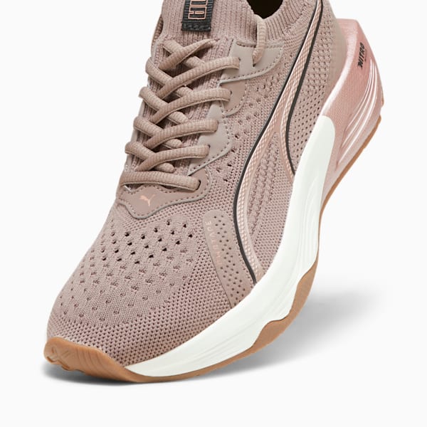 Zapatillas de training para mujer PWR XX NITRO Luxe, Dark Clove-PUMA Black-Rose Gold, large-ARG