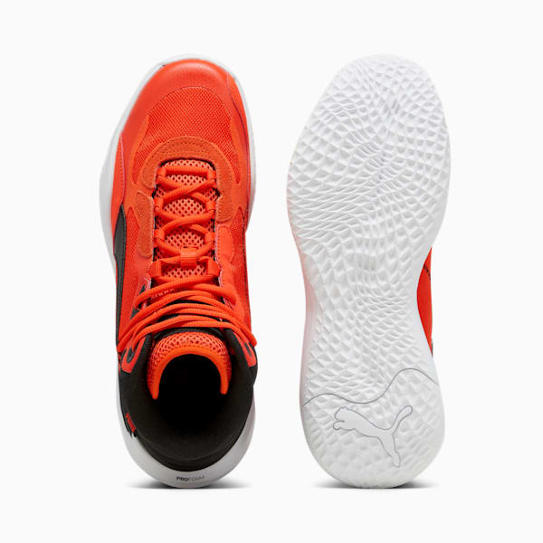 Zapatillas de basketball Playmaker Pro Mid, Red Blast-Fiery Red-PUMA Black, large-ARG