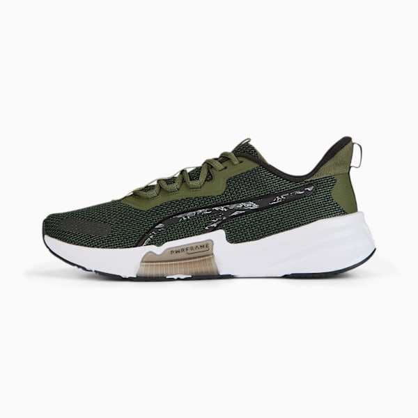 Tenis de training para hombre PWRFrame TR 2 Tiger Camo, Green Moss-PUMA Black, large-MEX