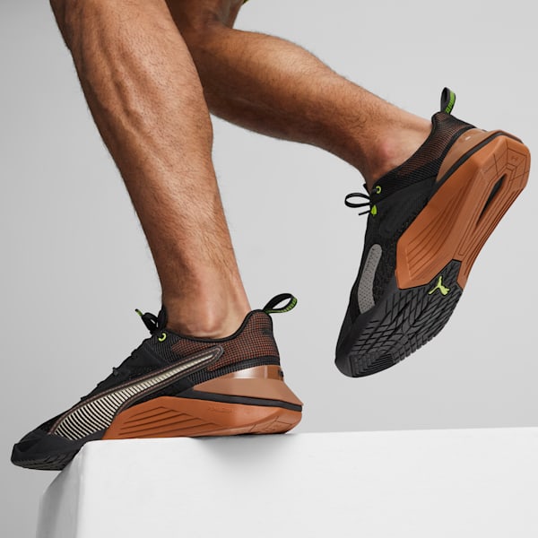 Fuse 3.0 Men's Training Shoes, PUMA Black-Teak-Lime Pow, large-ZAF