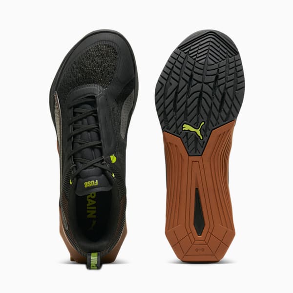 Fuse 3.0 Men's Training Shoes, PUMA Black-Teak-Lime Pow, large-ZAF