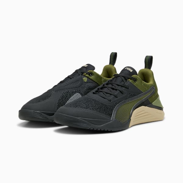 Zapatillas Training para hombre Fuse 3.0, PUMA Black-Cool Dark Gray-Olive Green-Putty, large-ARG