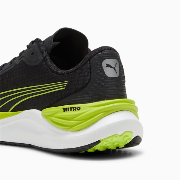 Electrify NITRO 3 Running Shoes, PUMA Black-Lime Pow, large-MEX