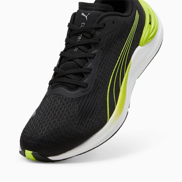 Electrify NITRO 3 Running Shoes, PUMA Black-Lime Pow, large-MEX