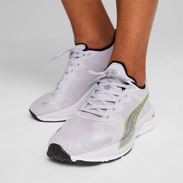 Velocity NITRO 2 Fade Running Shoes Women, Spring Lavender-PUMA Black-Fizzy Lime, large-ZAF