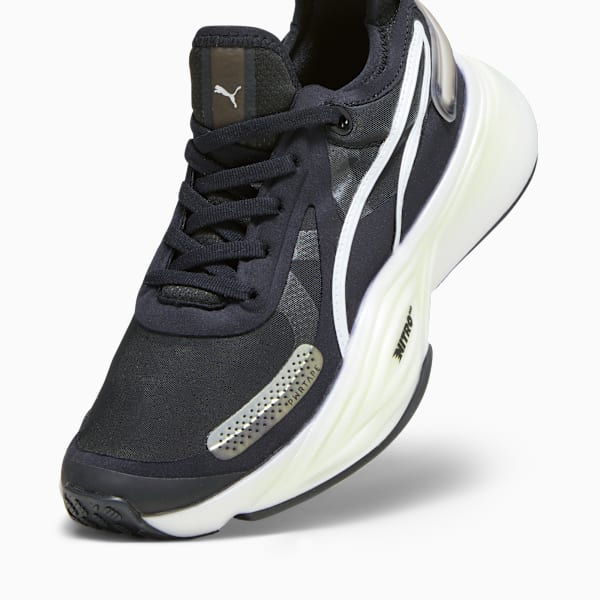 Tenis de entrenamiento PWR NITRO Squared para mujer, PUMA Black-PUMA White, large-MEX
