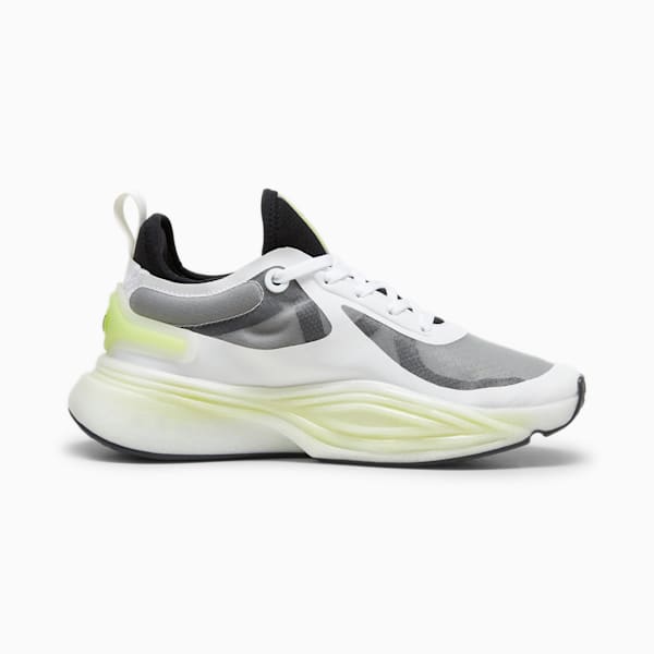 Zapatillas de training PWR NITRO™ SQD para mujer, PUMA White-PUMA Black-Lime Pow, large-ARG