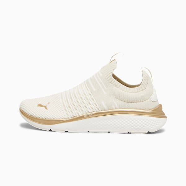 Tenis para correr Softride Pro Echo Slip Metal para mujer, Warm White-Alpine Snow-PUMA Gold, large-MEX