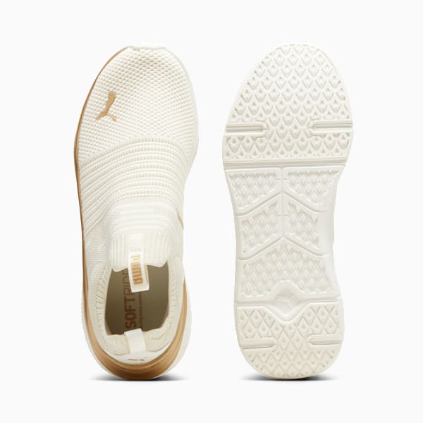 Tenis para correr Softride Pro Echo Slip Metal para mujer, Warm White-Alpine Snow-PUMA Gold, large-MEX